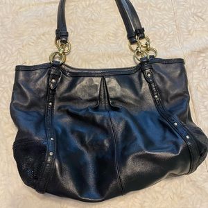 Coach leather purse, black
